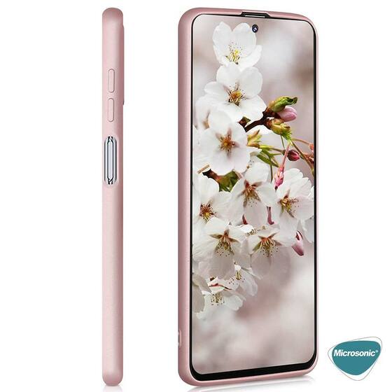 Microsonic Matte Silicone Samsung Galaxy A32 4G Kılıf Rose Gold