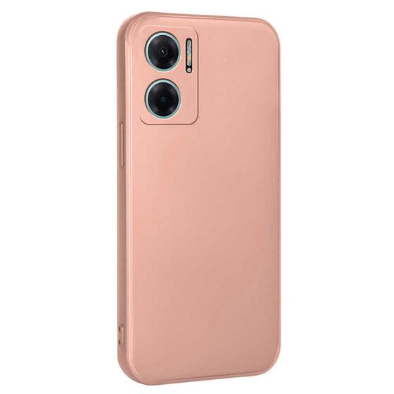 Microsonic Matte Silicone Xiaomi Redmi Note 11E Kılıf Rose Gold