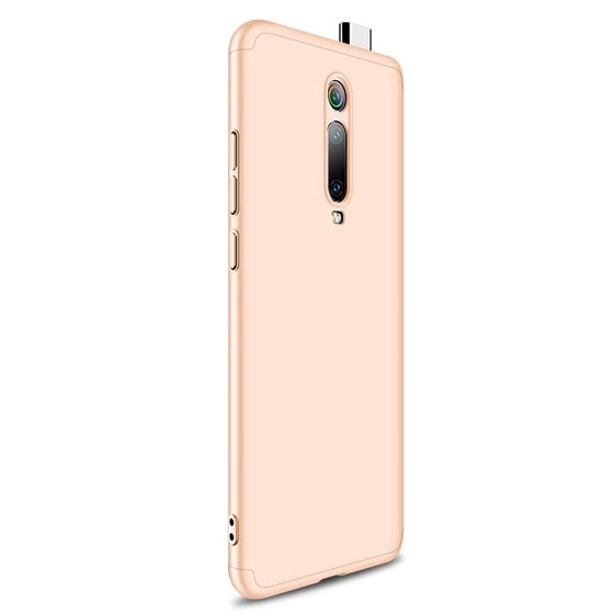 Microsonic Xiaomi Redmi K20 Kılıf Double Dip 360 Protective Gold