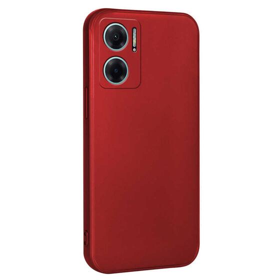 Microsonic Matte Silicone Xiaomi Redmi Note 11E Kılıf Kırmızı