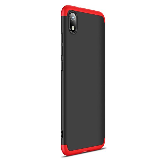 Microsonic Xiaomi Redmi 7A Kılıf Double Dip 360 Protective Siyah Kırmızı