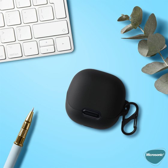 Microsonic Anker Soundcore Liberty 4 NC Kılıf Askılı Mat Silikon Koyu Yeşil