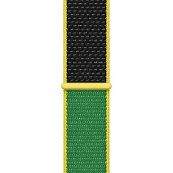 Microsonic Apple Watch SE 2022 44mm Hasırlı Kordon Woven Jamaika International Collection Spor Loop