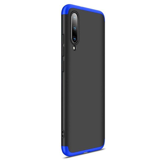 Microsonic Xiaomi Mi A3 Kılıf Double Dip 360 Protective Siyah Mavi