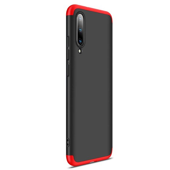 Microsonic Xiaomi Mi A3 Kılıf Double Dip 360 Protective Siyah Kırmızı