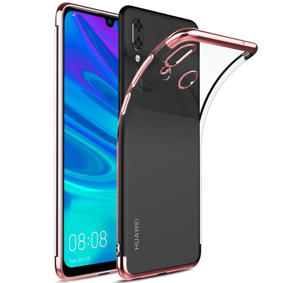 Microsonic Huawei P Smart 2019 Kılıf Skyfall Transparent Clear Rose Gold