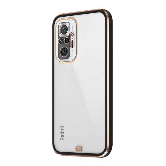 Microsonic Xiaomi Redmi Note 10 Pro Max Kılıf Laser Plated Soft Siyah