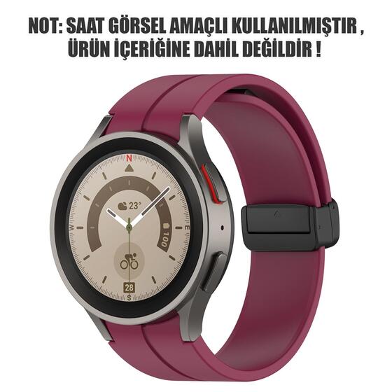 Microsonic Samsung Galaxy Watch 7 40mm Kordon Ribbon Line Bordo