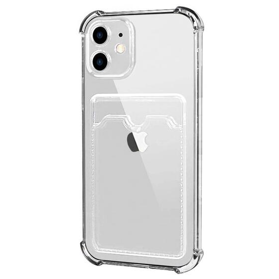 Microsonic Apple iPhone 11 Card Slot Shock Kılıf Şeffaf