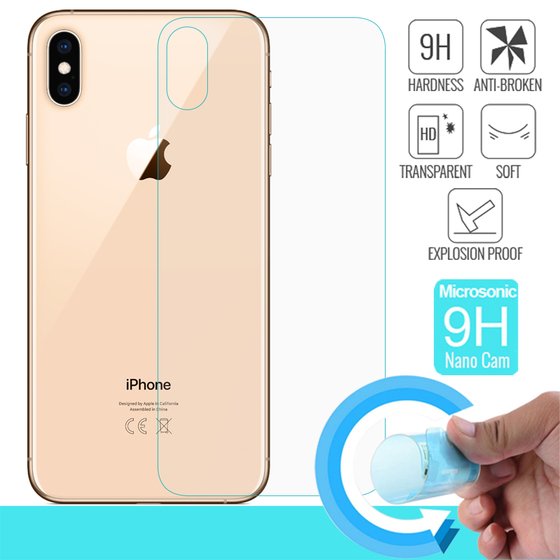 Microsonic Apple iPhone XS Max (6.5'') Arka Nano Cam Ekran koruyucu