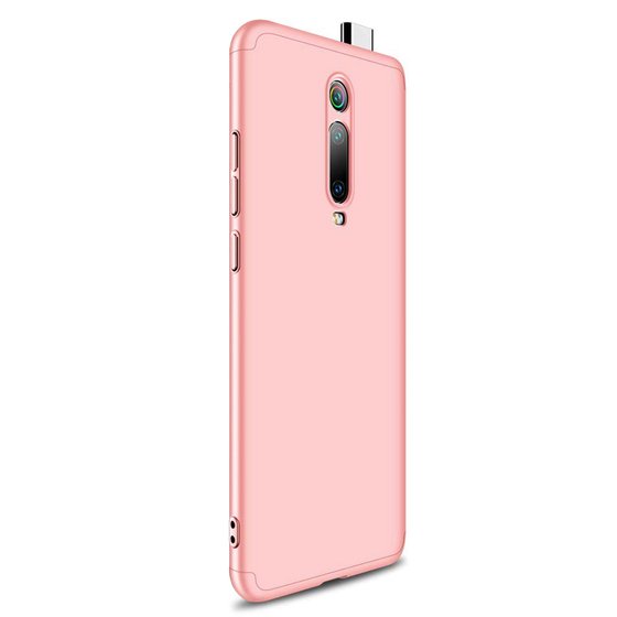 Microsonic Xiaomi Mi 9T Kılıf Double Dip 360 Protective Rose Gold