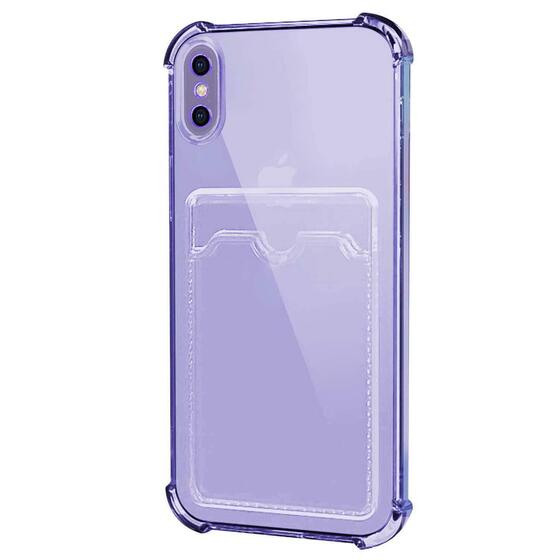 Microsonic Apple iPhone XS Max Card Slot Shock Kılıf Lila