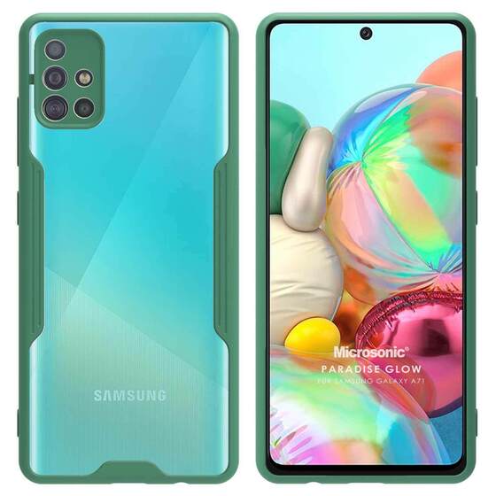 Microsonic Samsung Galaxy A71 Kılıf Paradise Glow Yeşil