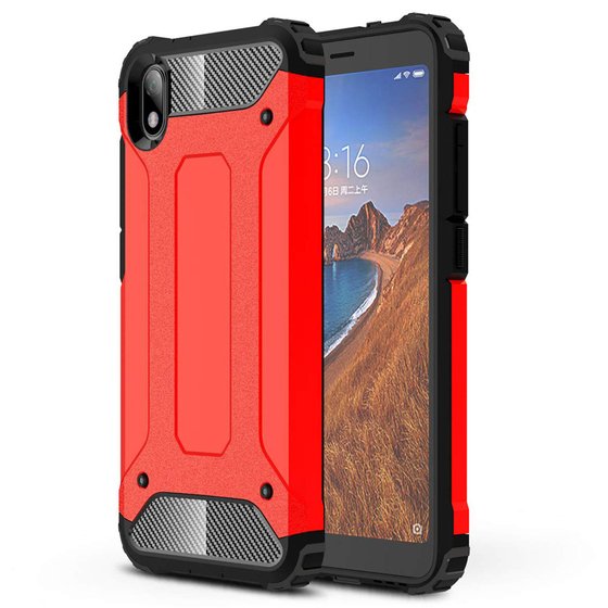 Microsonic Xiaomi Redmi 7A Kılıf Rugged Armor Kırmızı