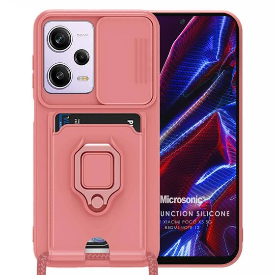 Microsonic Xiaomi Redmi Note 12 Kılıf Multifunction Silicone Pembe