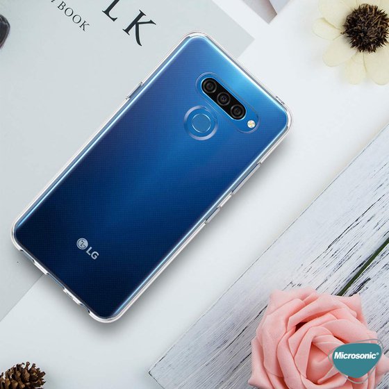 Microsonic LG K50 Kılıf Transparent Soft Beyaz