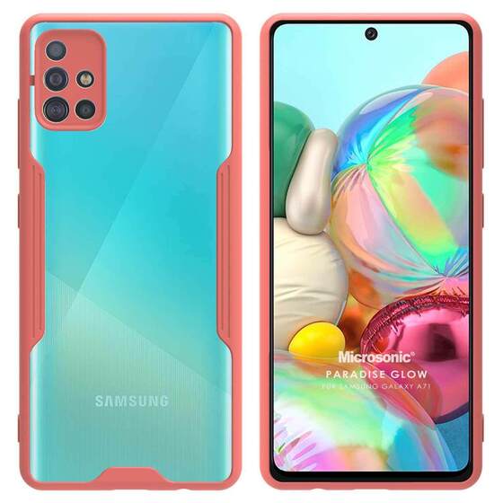 Microsonic Samsung Galaxy A71 Kılıf Paradise Glow Pembe