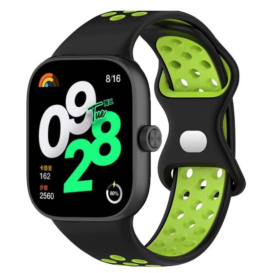 Microsonic Xiaomi Mi Band 8 Pro Rainbow Gently Band Kordon Siyah Yeşil