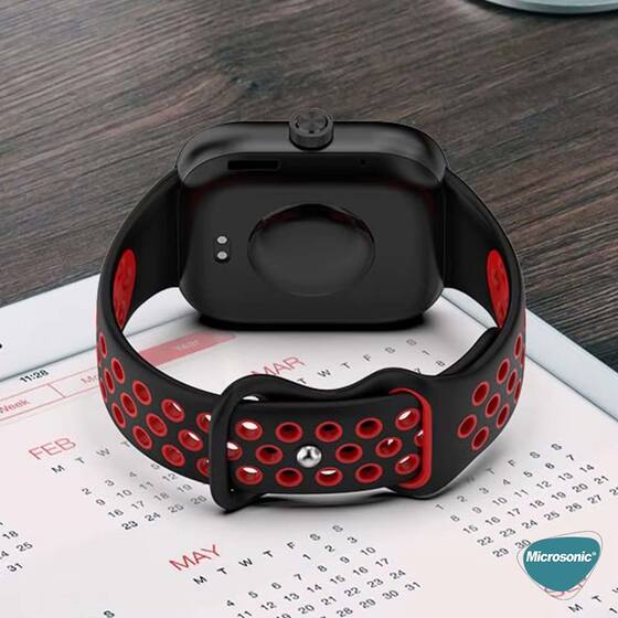 Microsonic Xiaomi Mi Band 8 Pro Rainbow Gently Band Kordon Siyah Yeşil