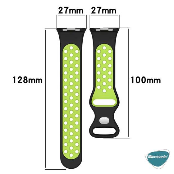 Microsonic Xiaomi Mi Band 8 Pro Rainbow Gently Band Kordon Siyah Yeşil
