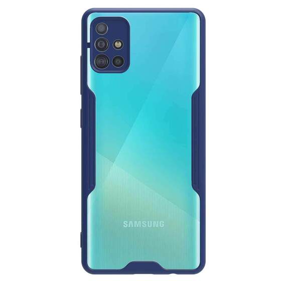 Microsonic Samsung Galaxy A71 Kılıf Paradise Glow Lacivert