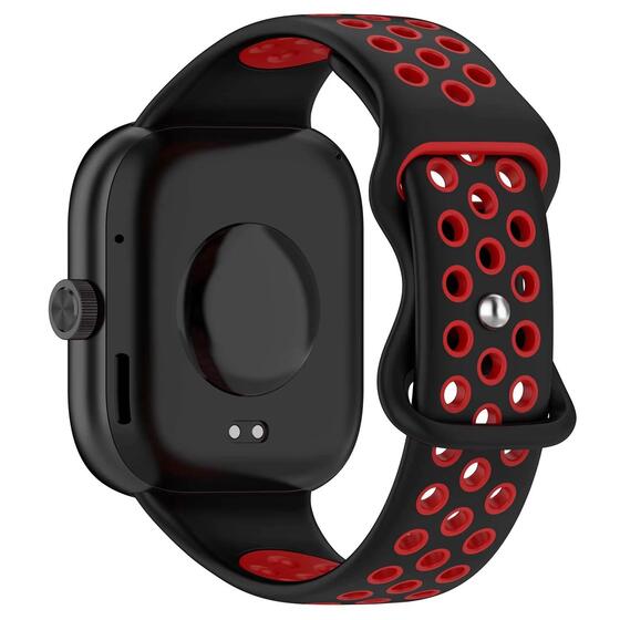 Microsonic Xiaomi Mi Band 8 Pro Rainbow Gently Band Kordon Siyah Kırmızı