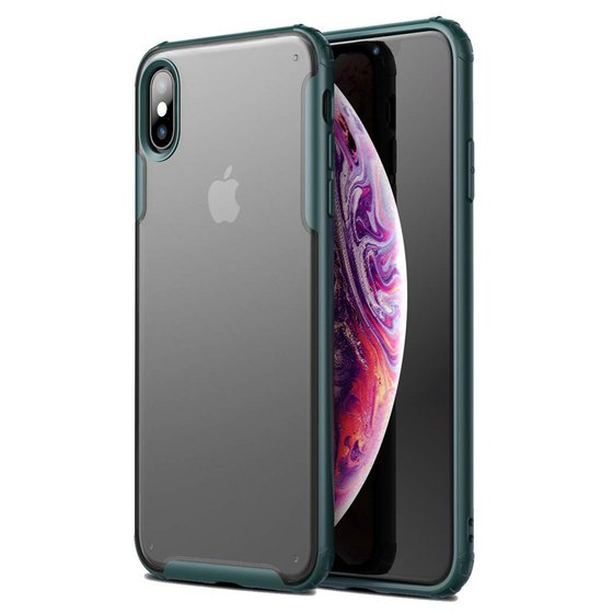 Microsonic Apple iPhone X Kılıf Frosted Frame Yeşil