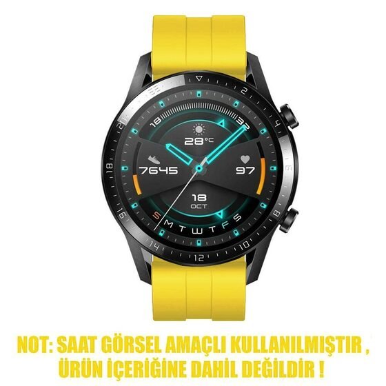 Microsonic Huawei Watch GT Sport Kordon, Silicone RapidBands Sarı