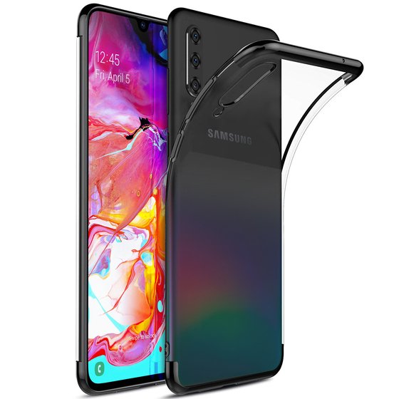 Microsonic Samsung Galaxy A70 Kılıf Skyfall Transparent Clear Siyah