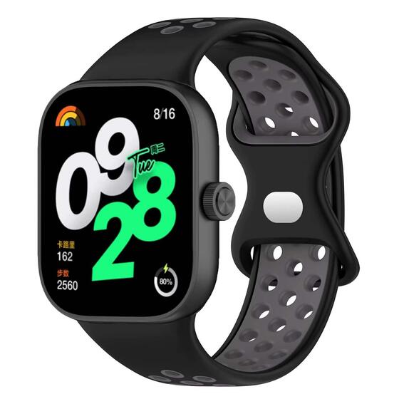 Microsonic Xiaomi Mi Band 8 Pro Rainbow Gently Band Kordon Siyah Gri