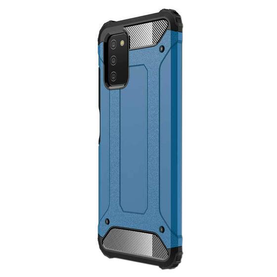 Microsonic Samsung Galaxy A03s Kılıf Rugged Armor Mavi