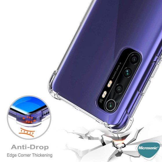 Microsonic Shock Absorbing Kılıf Xiaomi Mi Note 10 Lite Şeffaf