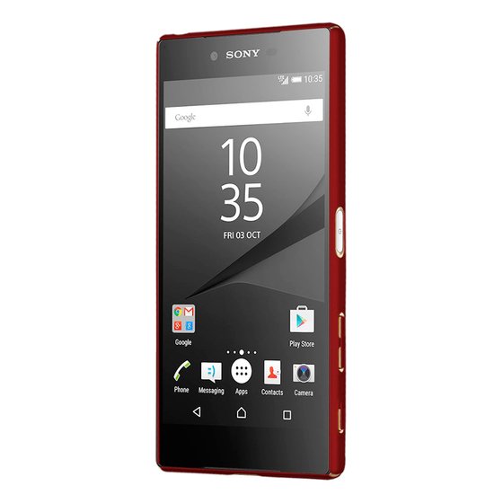 Microsonic Sony Xperia Z5 Dual Kılıf Slim Rubber Kırmızı