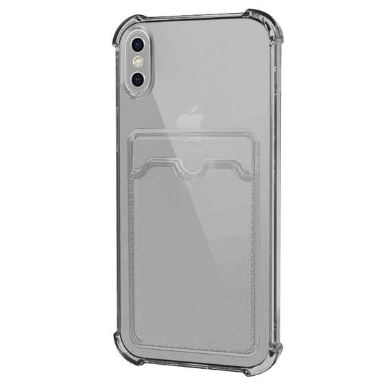 Microsonic Apple iPhone X Card Slot Shock Kılıf Siyah