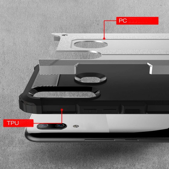 Microsonic Huawei P Smart Z Kılıf Rugged Armor Gümüş