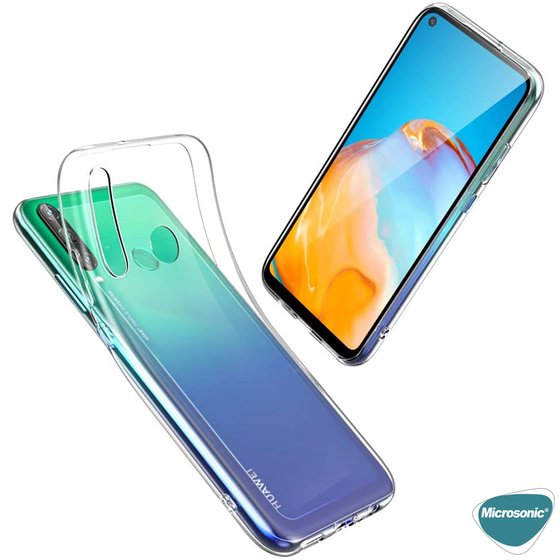 Microsonic Huawei Y7P Kılıf Transparent Soft Beyaz