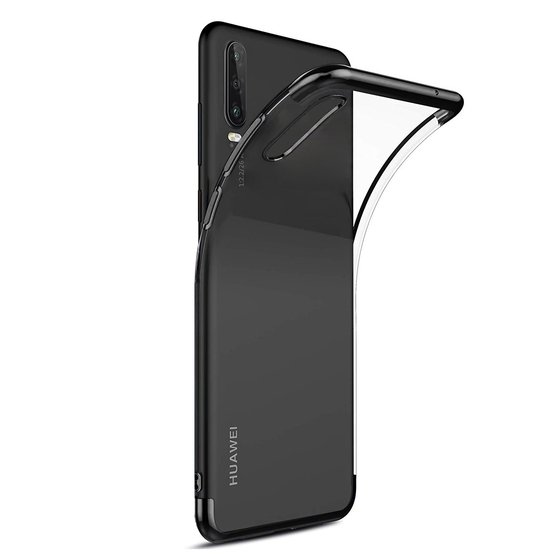 Microsonic Huawei P30 Kılıf Skyfall Transparent Clear Siyah