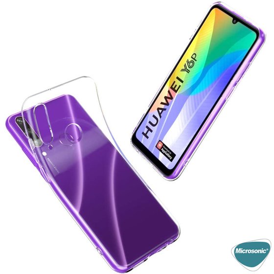 Microsonic Huawei Y6P Kılıf Transparent Soft Beyaz