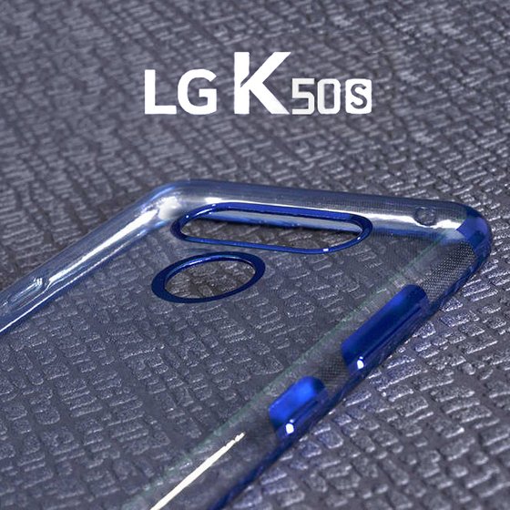 Microsonic LG K50s Kılıf Skyfall Transparent Clear Mavi