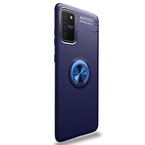 Microsonic Samsung Galaxy S10 Lite Kılıf Kickstand Ring Holder Lacivert