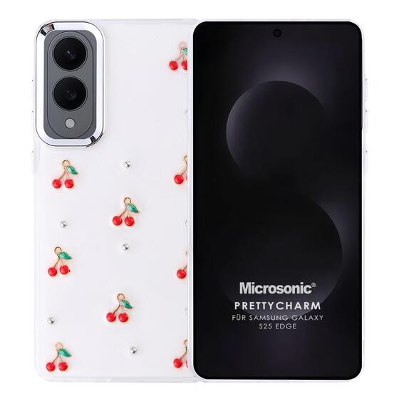 Microsonic Samsung Galaxy S25 Edge Kılıf PrettyCharm Cherry