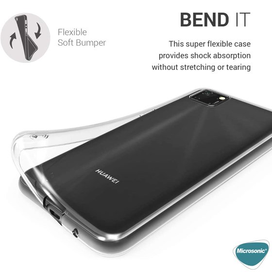 Microsonic Huawei Y5P Kılıf Transparent Soft Beyaz