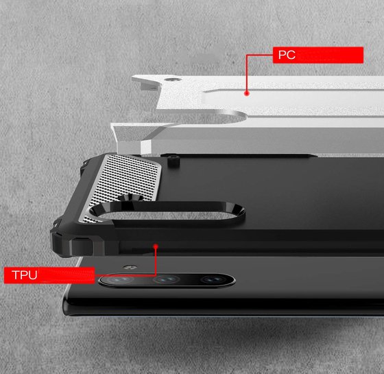 Microsonic Samsung Galaxy Note 10 Kılıf Rugged Armor Mavi