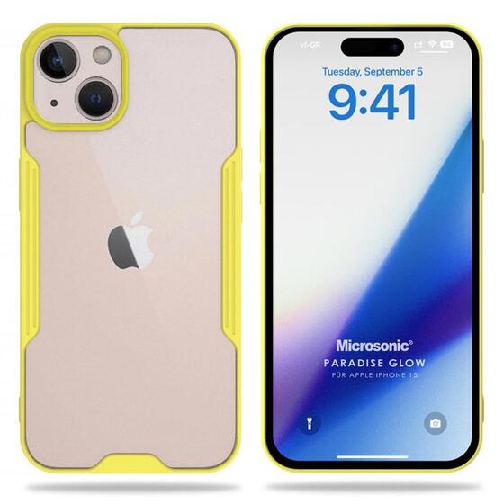 Microsonic Apple iPhone 15 Kılıf Paradise Glow Sarı