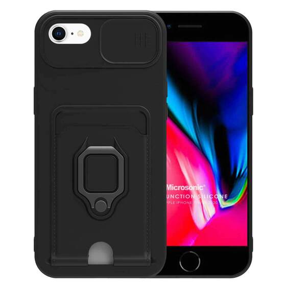 Microsonic Apple iPhone 7 Kılıf Multifunction Silicone Siyah