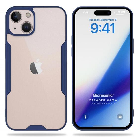 Microsonic Apple iPhone 15 Kılıf Paradise Glow Lacivert