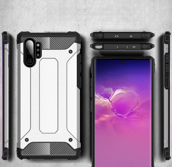 Microsonic Samsung Galaxy Note 10 Plus Kılıf Rugged Armor Kırmızı