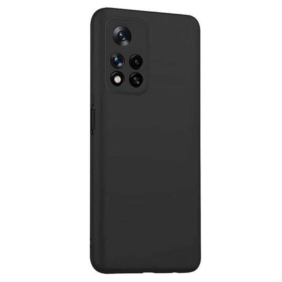 Microsonic Matte Silicone Xiaomi Redmi Note 11 Pro Kılıf Siyah