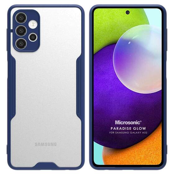 Microsonic Samsung Galaxy A52 Kılıf Paradise Glow Lacivert