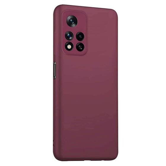 Microsonic Matte Silicone Xiaomi Redmi Note 11 Pro Kılıf Mor